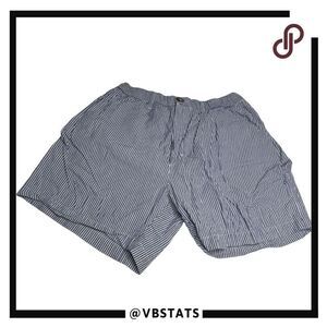 Chubbies Men's Striped Chambray Elastic Waist Chino Shorts Blue White‎ Medium